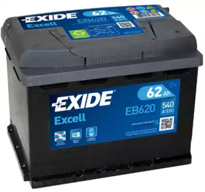 Акумулятор 62аг 540А Excell EXIDE EB620